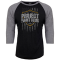BLACK & GREY BASEBALL TEE - PROTECT ANIMALS & WILDLIFE