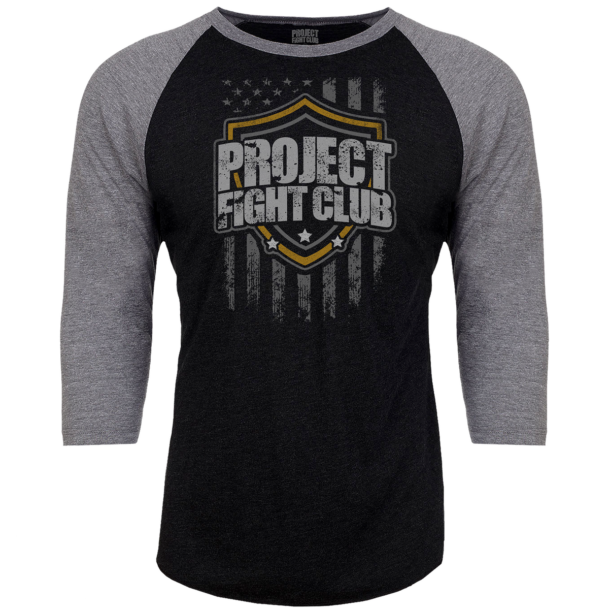 BLACK & GREY BASEBALL TEE - PROTECT ANIMALS & WILDLIFE