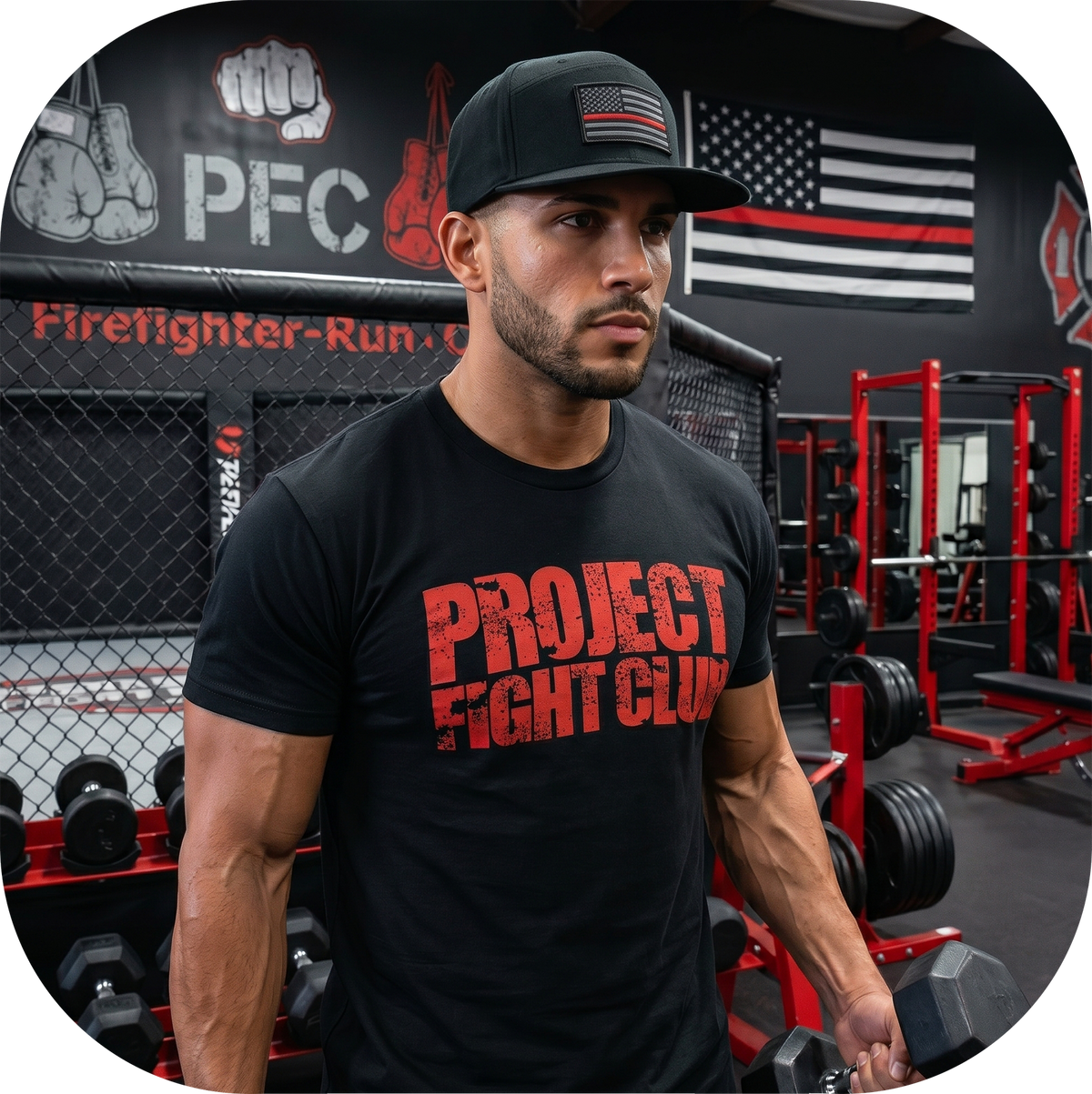 MENS BLACK T-SHIRT - HONOR FIREFIGHTERS & EMTs