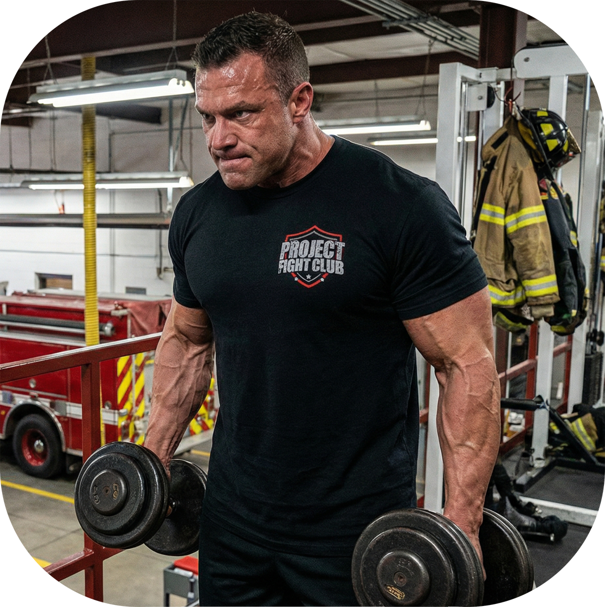 MENS BLACK T-SHIRT #3 - HONOR FIREFIGHTERS & EMTs