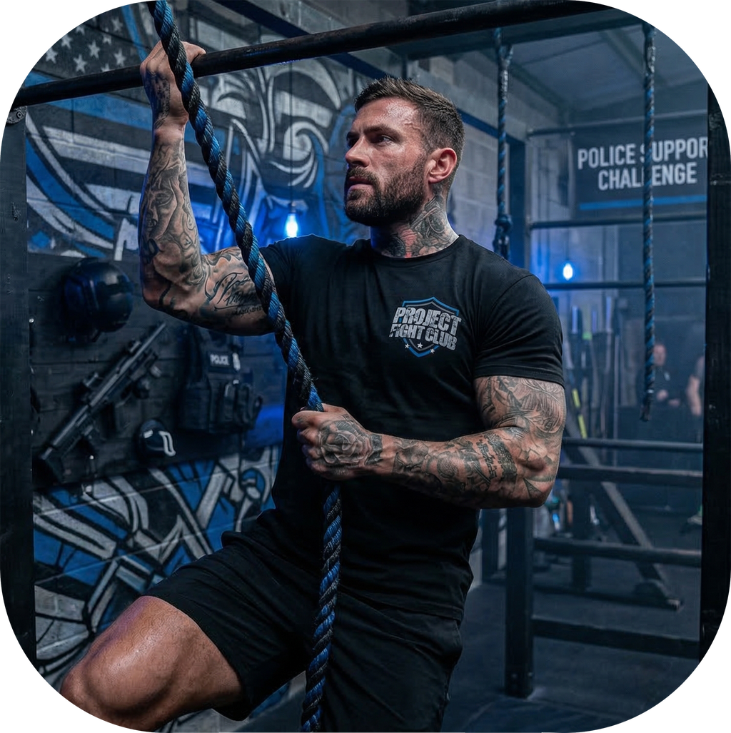 MENS BLACK T-SHIRT #3 - SUPPORT POLICE