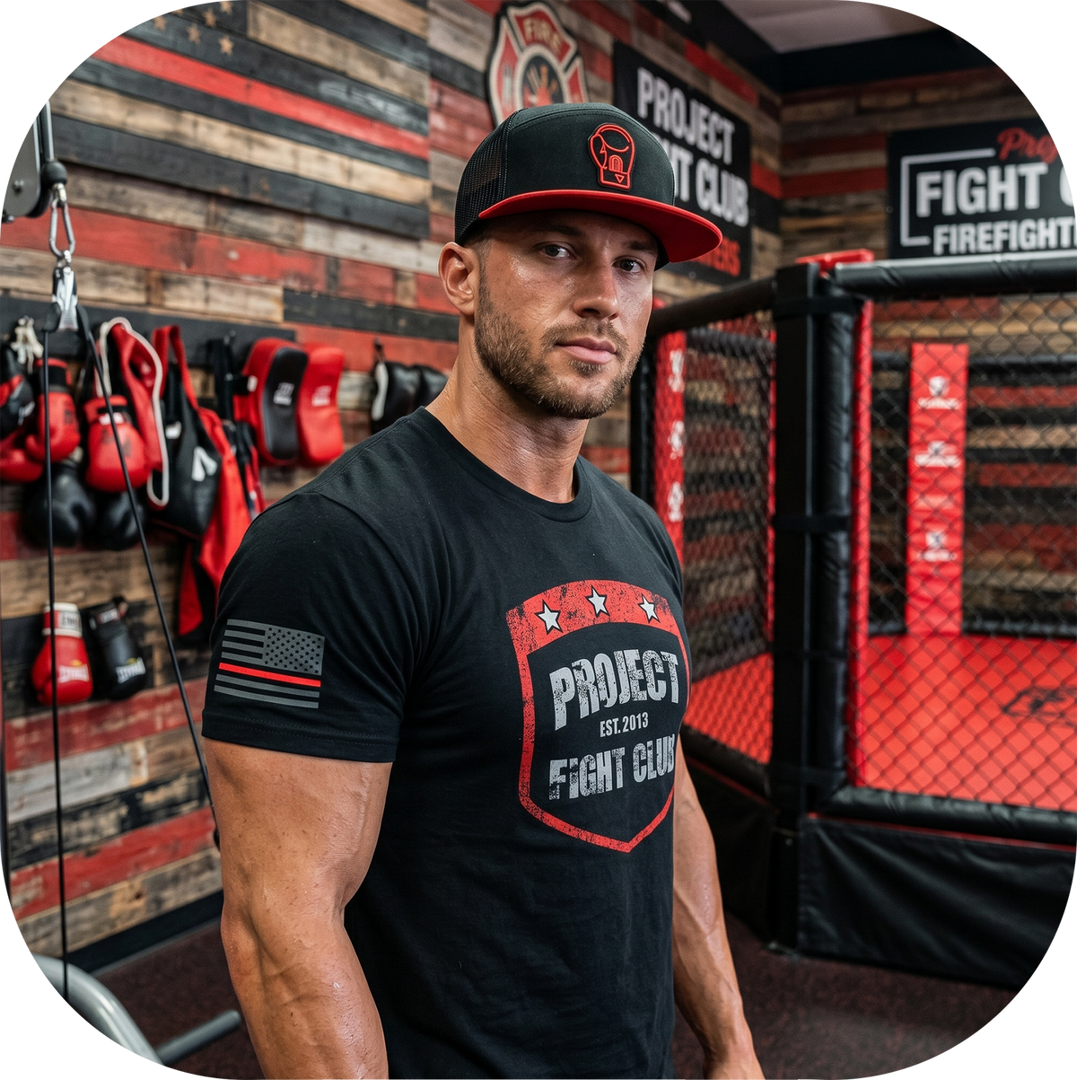 MENS BLACK T-SHIRT #6 - HONOR FIREFIGHTERS & EMTs