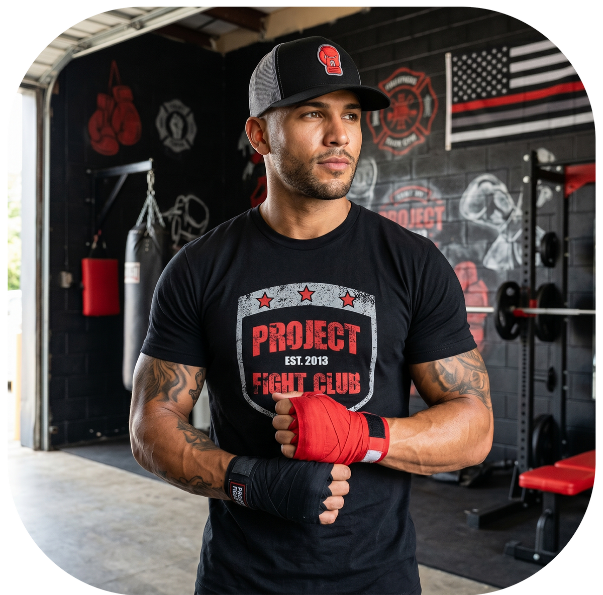 MENS BLACK T-SHIRT #7 - HONOR FIREFIGHTERS & EMTs