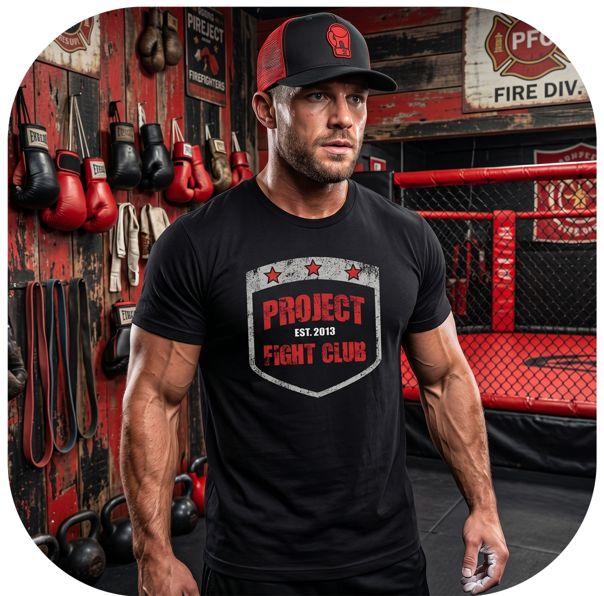 MENS BLACK T-SHIRT #7 - HONOR FIREFIGHTERS & EMTs