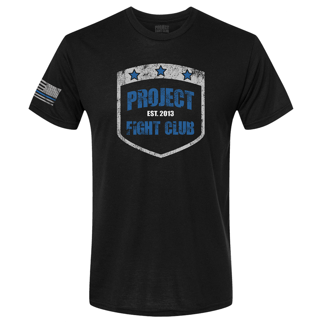 MENS BLACK T-SHIRT #7 - SUPPORT POLICE