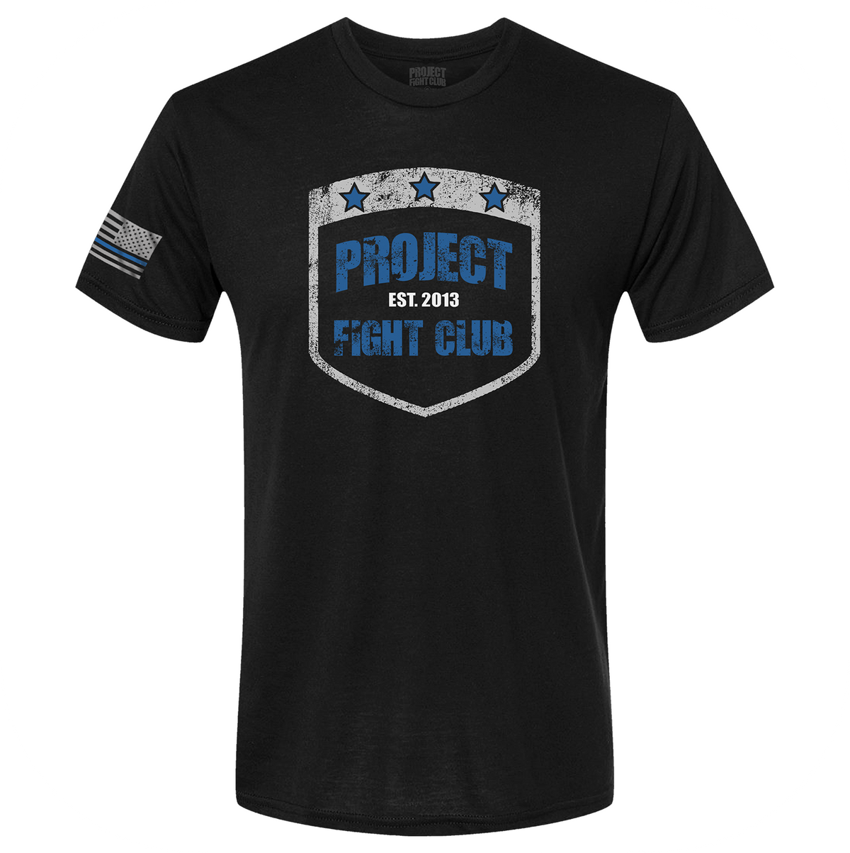 MENS BLACK T-SHIRT #7 - SUPPORT POLICE