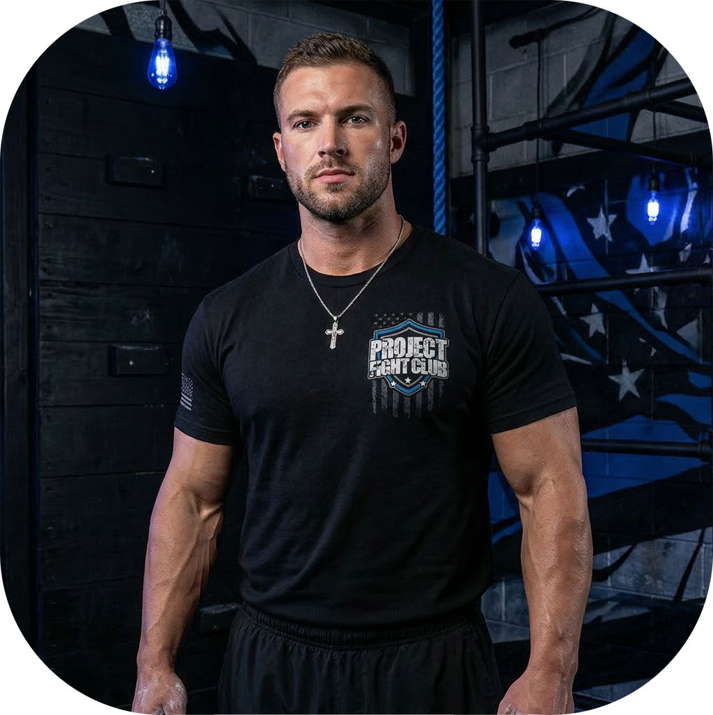 MENS BLACK T-SHIRT #8 - SUPPORT POLICE