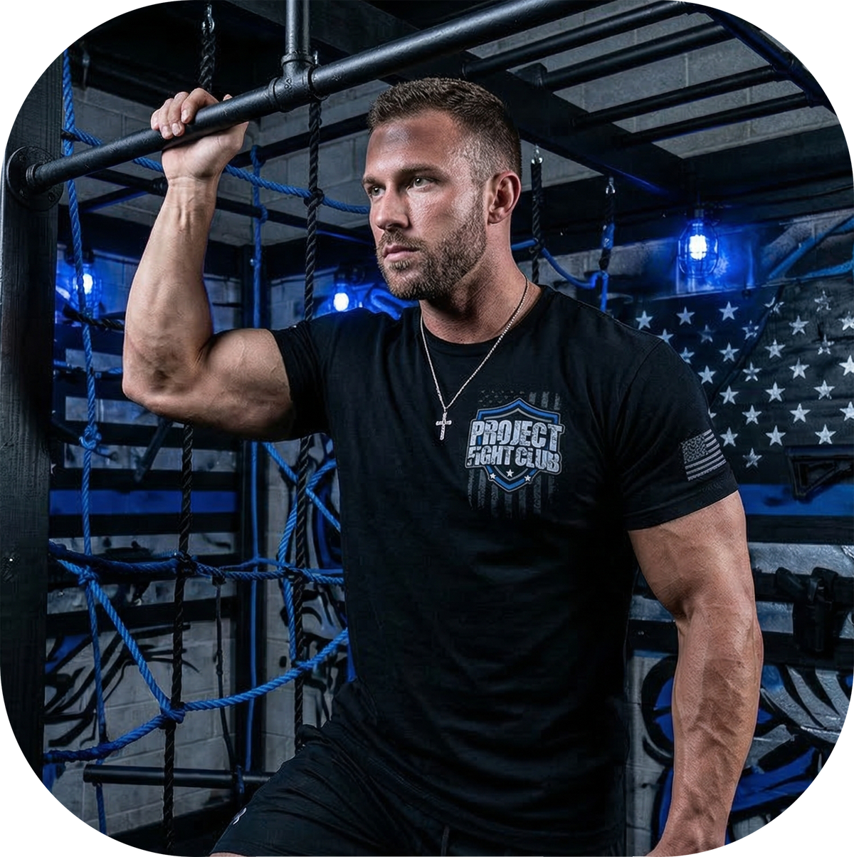 MENS BLACK T-SHIRT #8 - SUPPORT POLICE