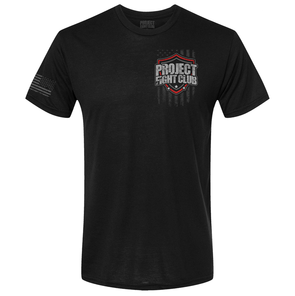 MENS BLACK T-SHIRT #8 - HONOR FIREFIGHTERS & EMTs