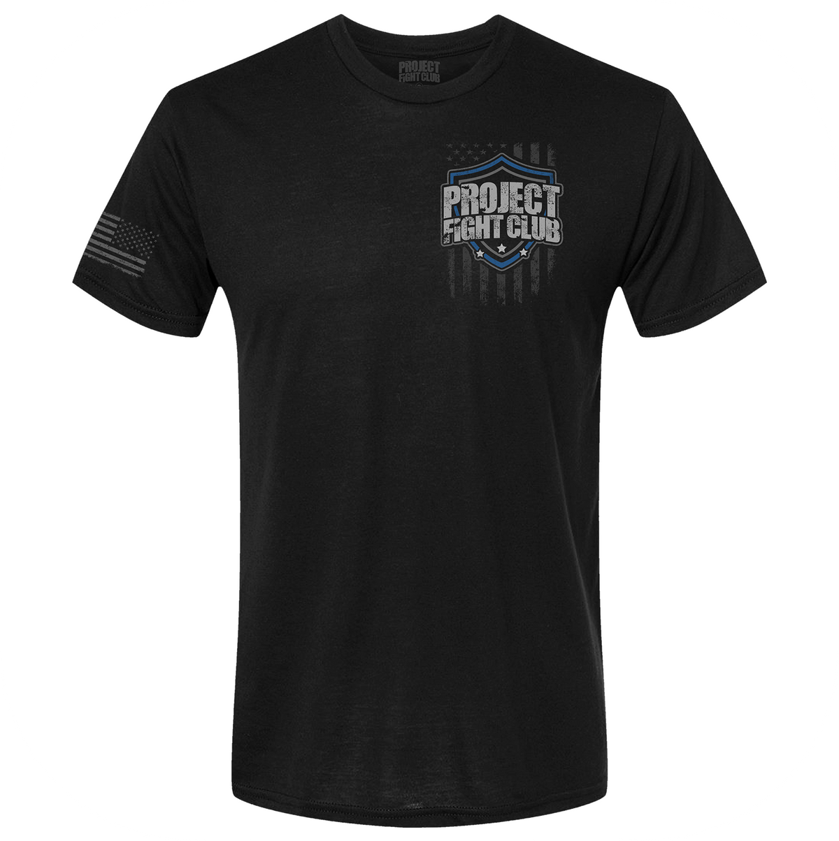 MENS BLACK T-SHIRT #8 - SUPPORT POLICE