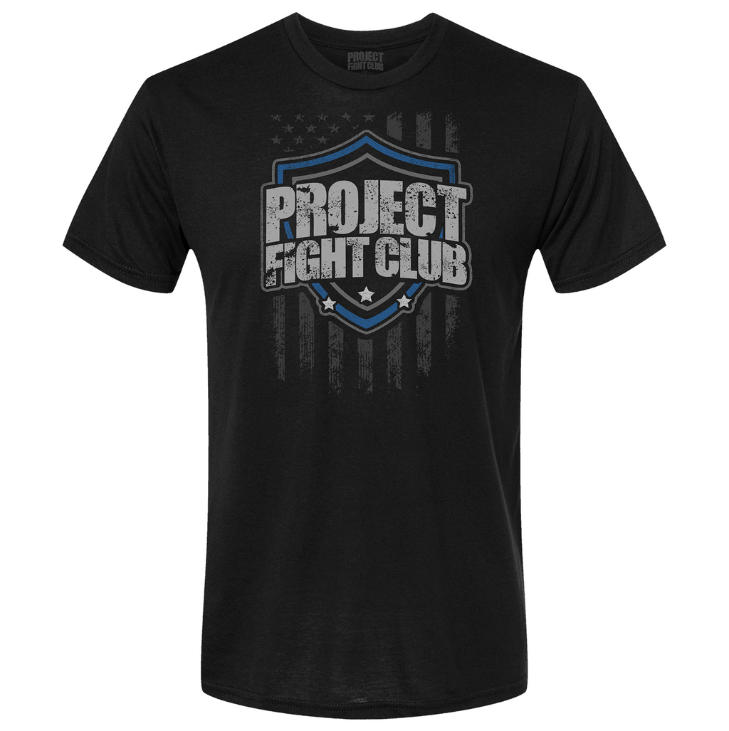 MENS BLACK T-SHIRT #9 - SUPPORT POLICE