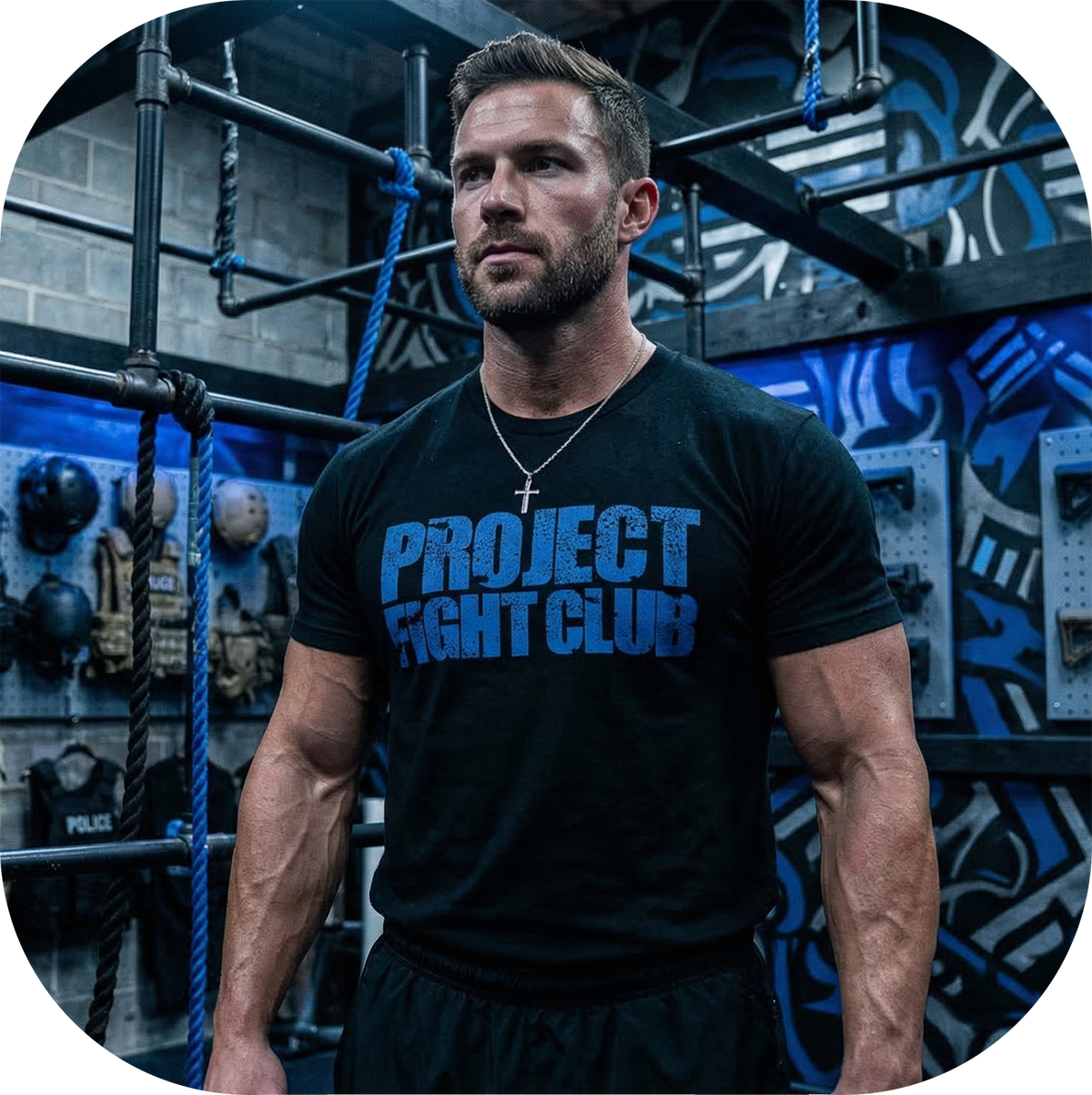 MENS BLACK T-SHIRT - SUPPORT POLICE