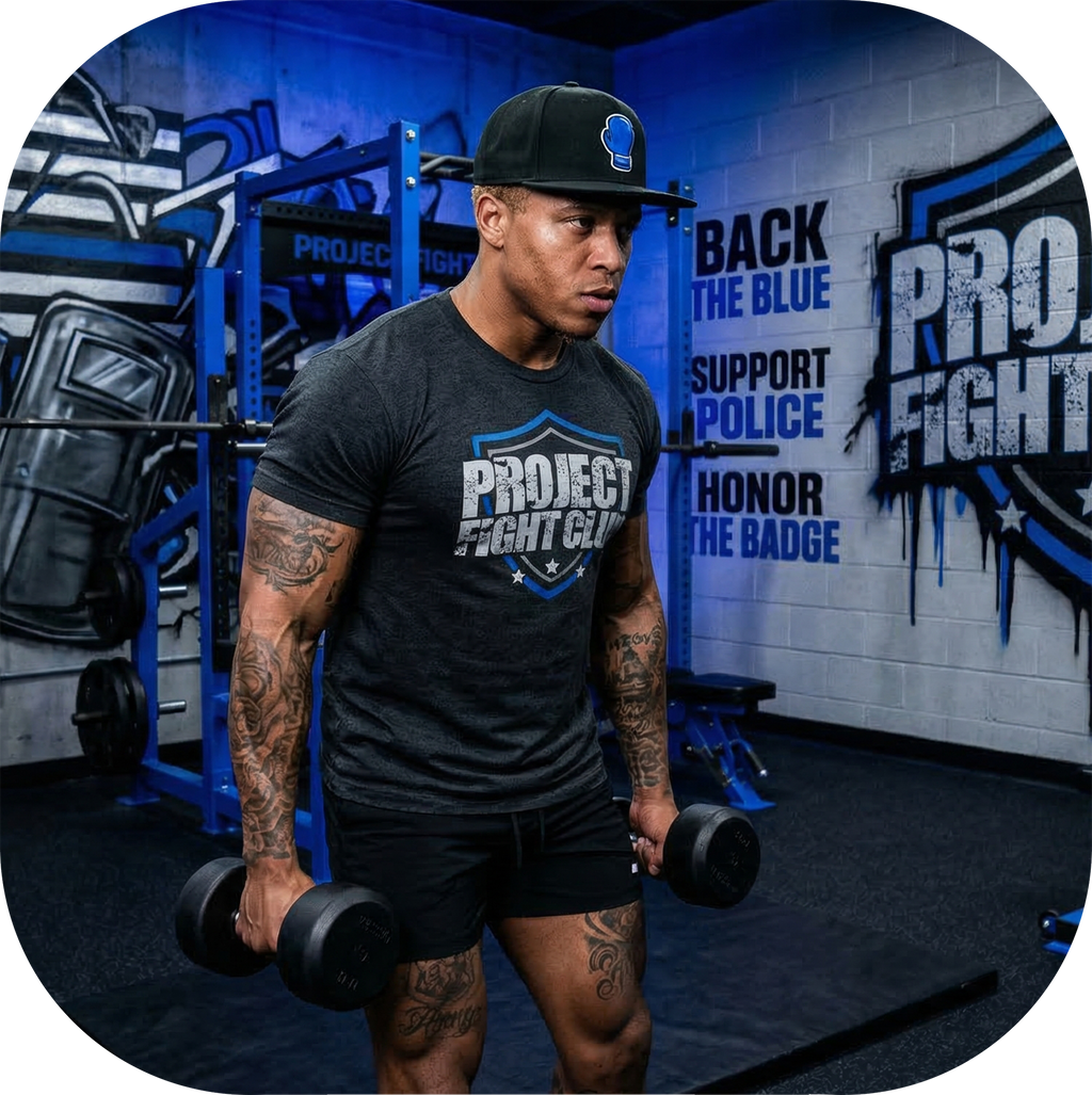 MENS CHARCOAL T-SHIRT - SUPPORT POLICE