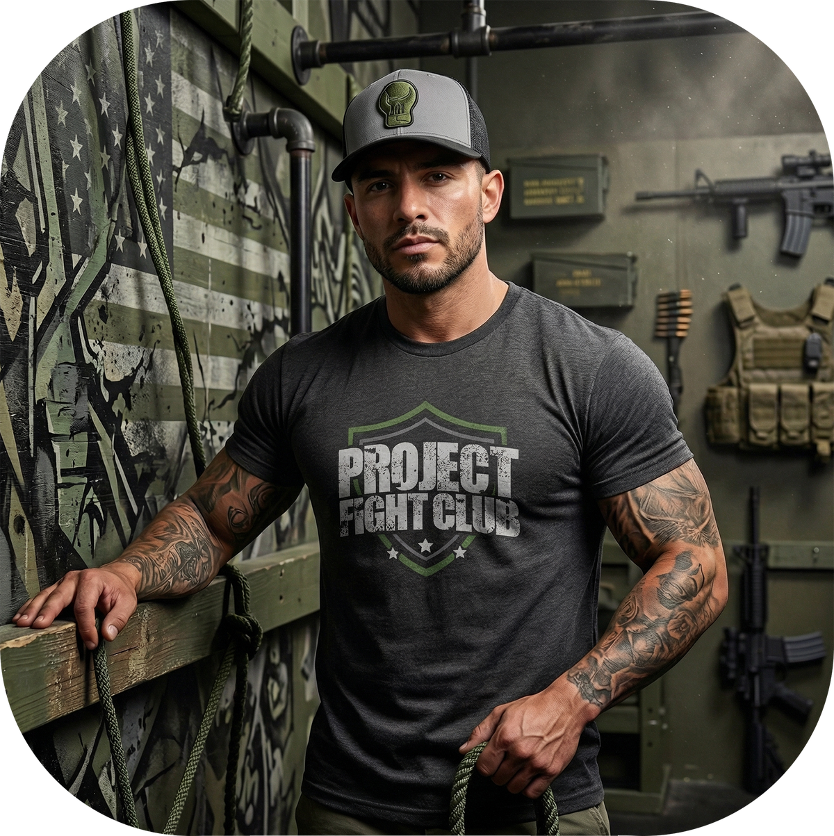 CHARCOAL SHIRT - HONOR SOLDIERS & VETERANS
