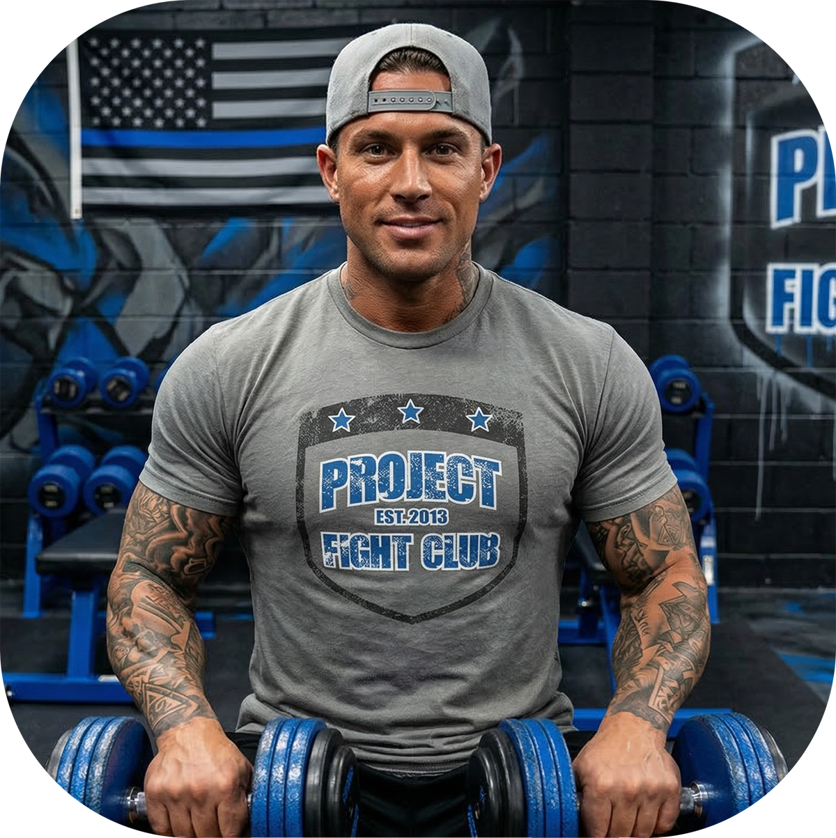 MENS GREY T-SHIRT #2 - SUPPORT POLICE