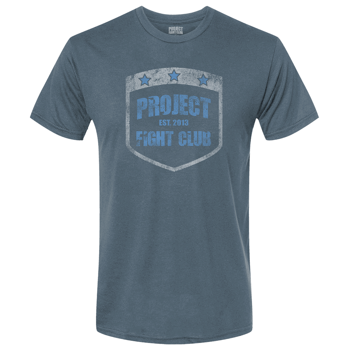MENS INDIGO T-SHIRT - SUPPORT POLICE