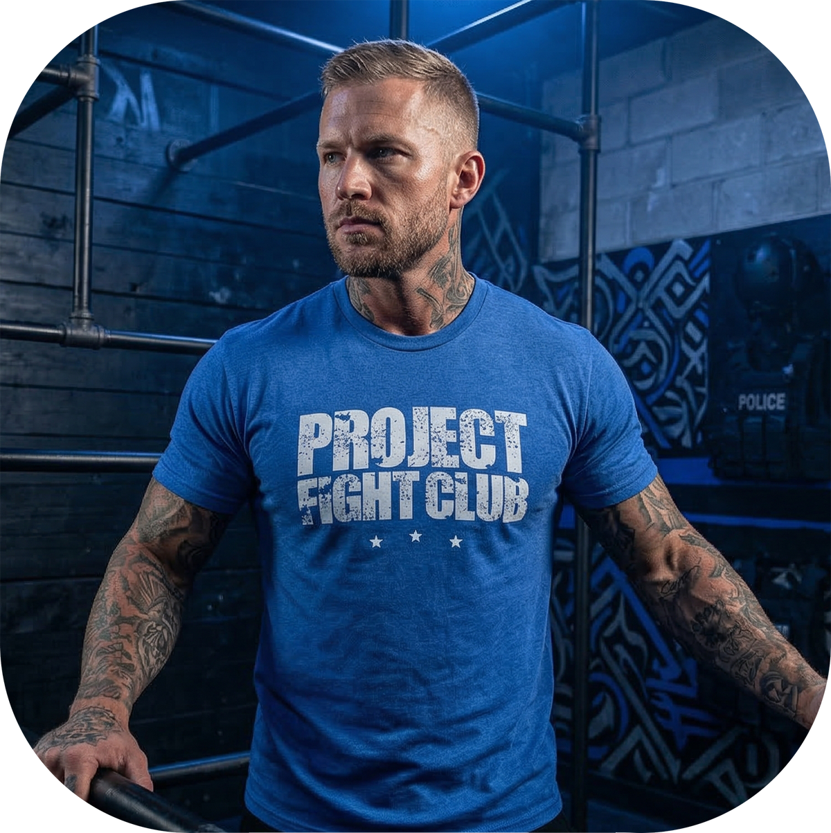 MENS ROYAL BLUE T-SHIRT - SUPPORT POLICE