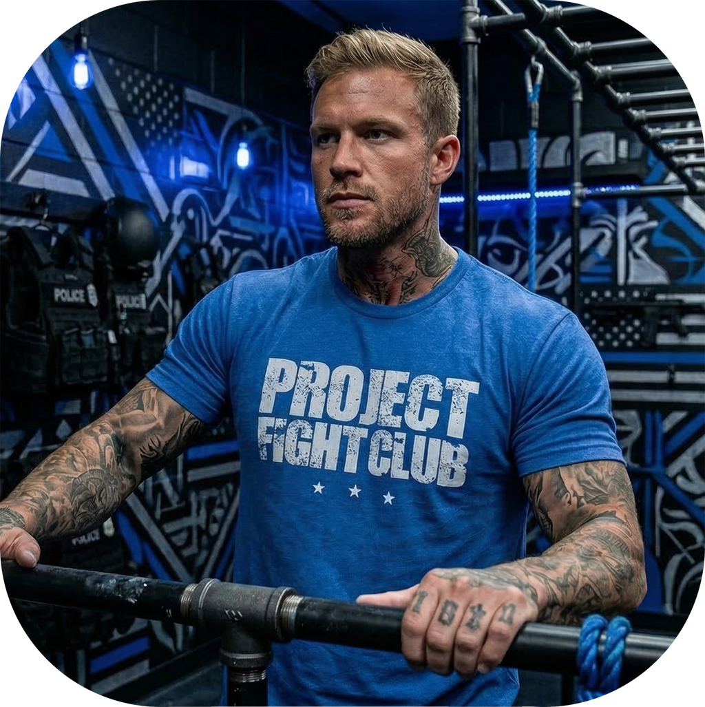 MENS ROYAL BLUE T-SHIRT - SUPPORT POLICE