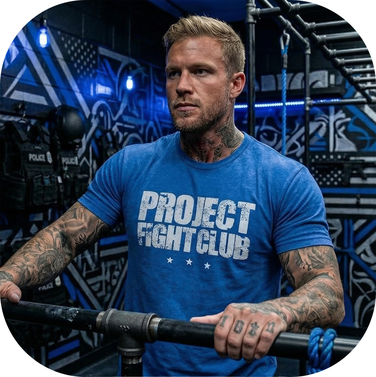 MENS ROYAL BLUE T-SHIRT - SUPPORT POLICE