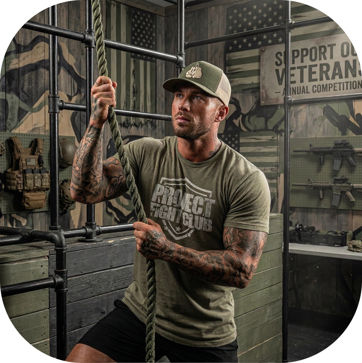 STONE GREY SHIRT - HONOR SOLDIERS & VETERANS