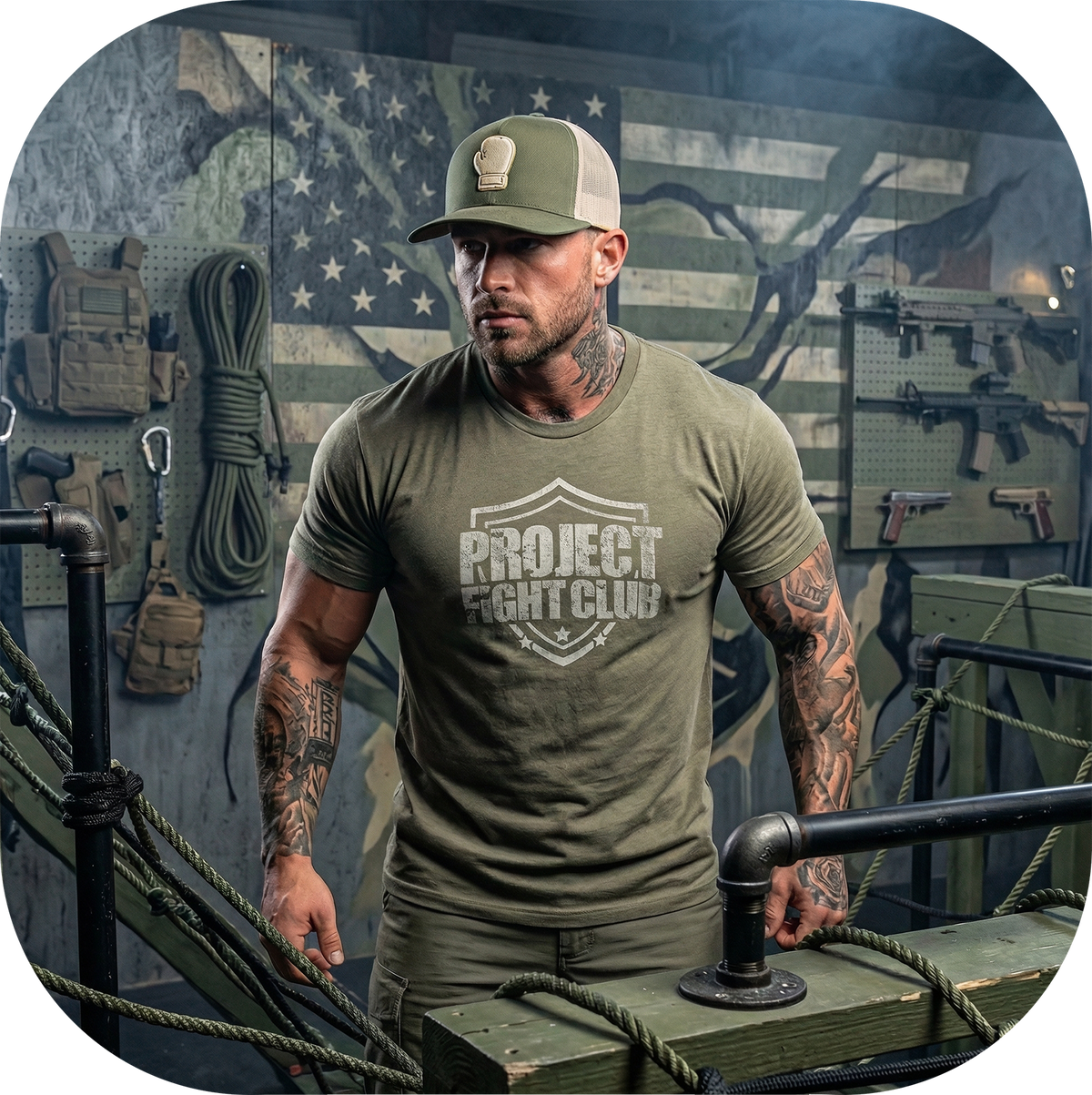 STONE GREY SHIRT - HONOR SOLDIERS & VETERANS