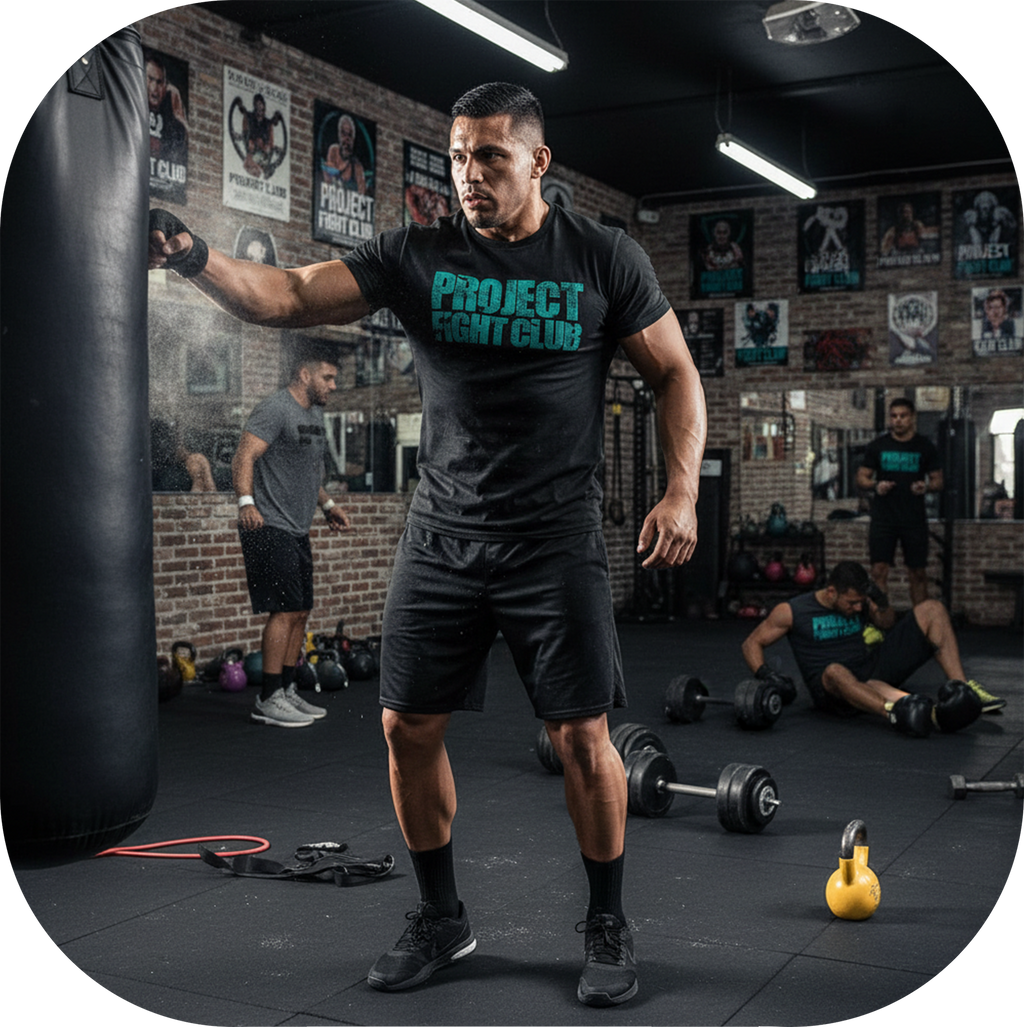 MENS BLACK T-SHIRT - FIGHT ADDICTION