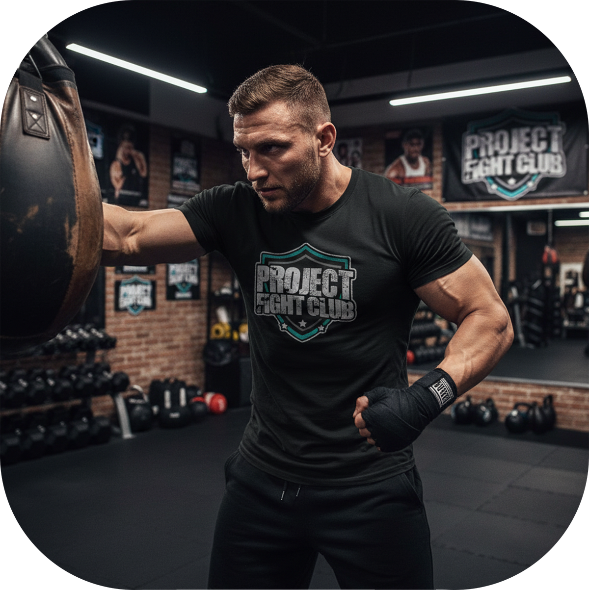MENS BLACK T-SHIRT #2 - FIGHT ADDICTION