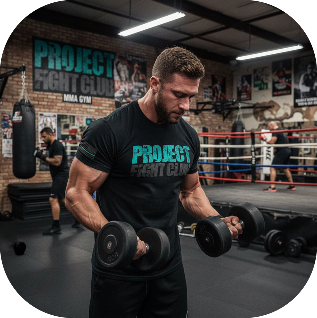 MENS BLACK T-SHIRT #4 - FIGHT ADDICTION