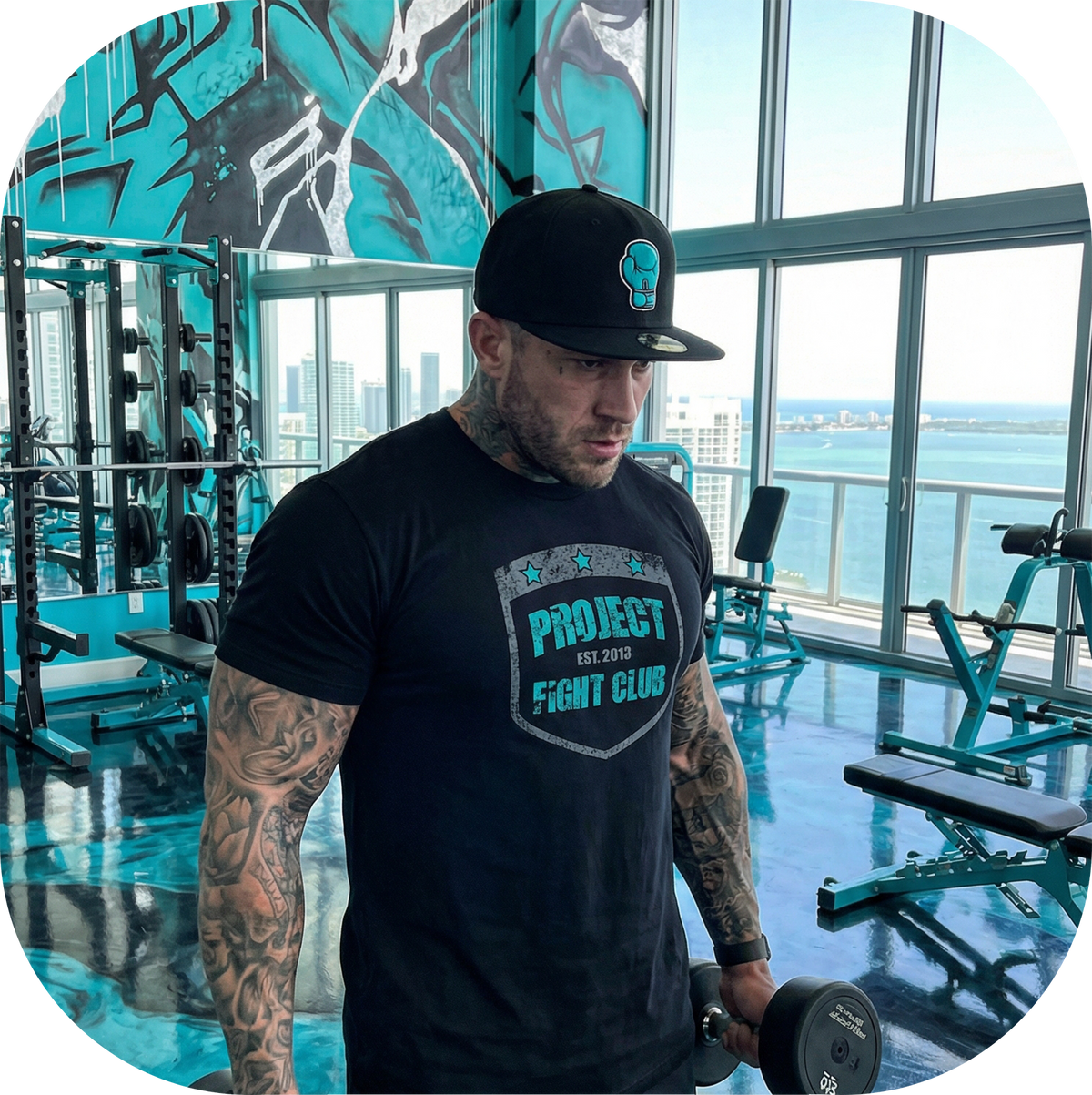 MENS BLACK T-SHIRT #5 - FIGHT ADDICTION
