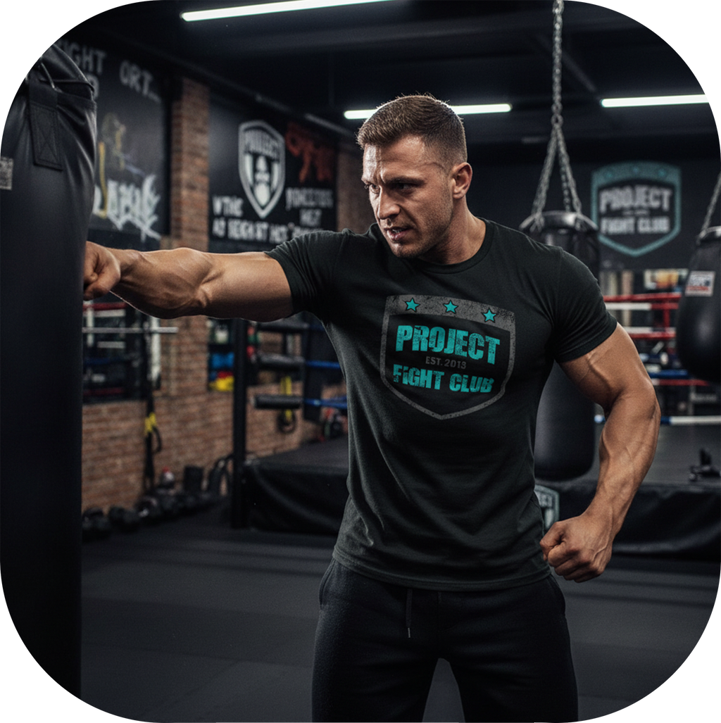 MENS BLACK T-SHIRT #5 - FIGHT ADDICTION