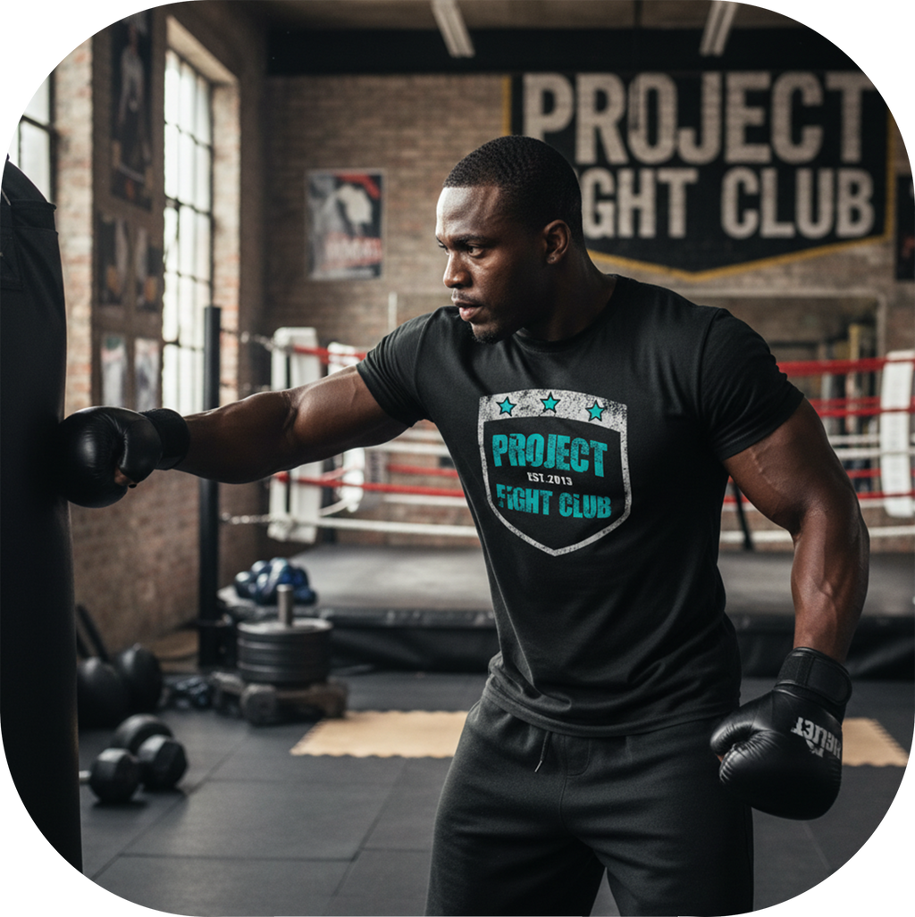 MENS BLACK T-SHIRT #7 - FIGHT ADDICTION