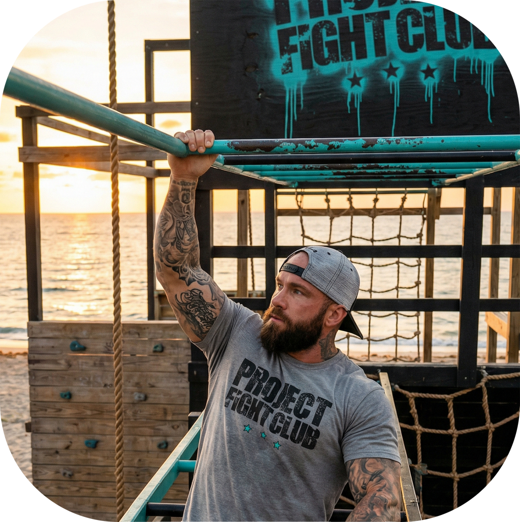 MENS GREY T-SHIRT - FIGHT ADDICTION
