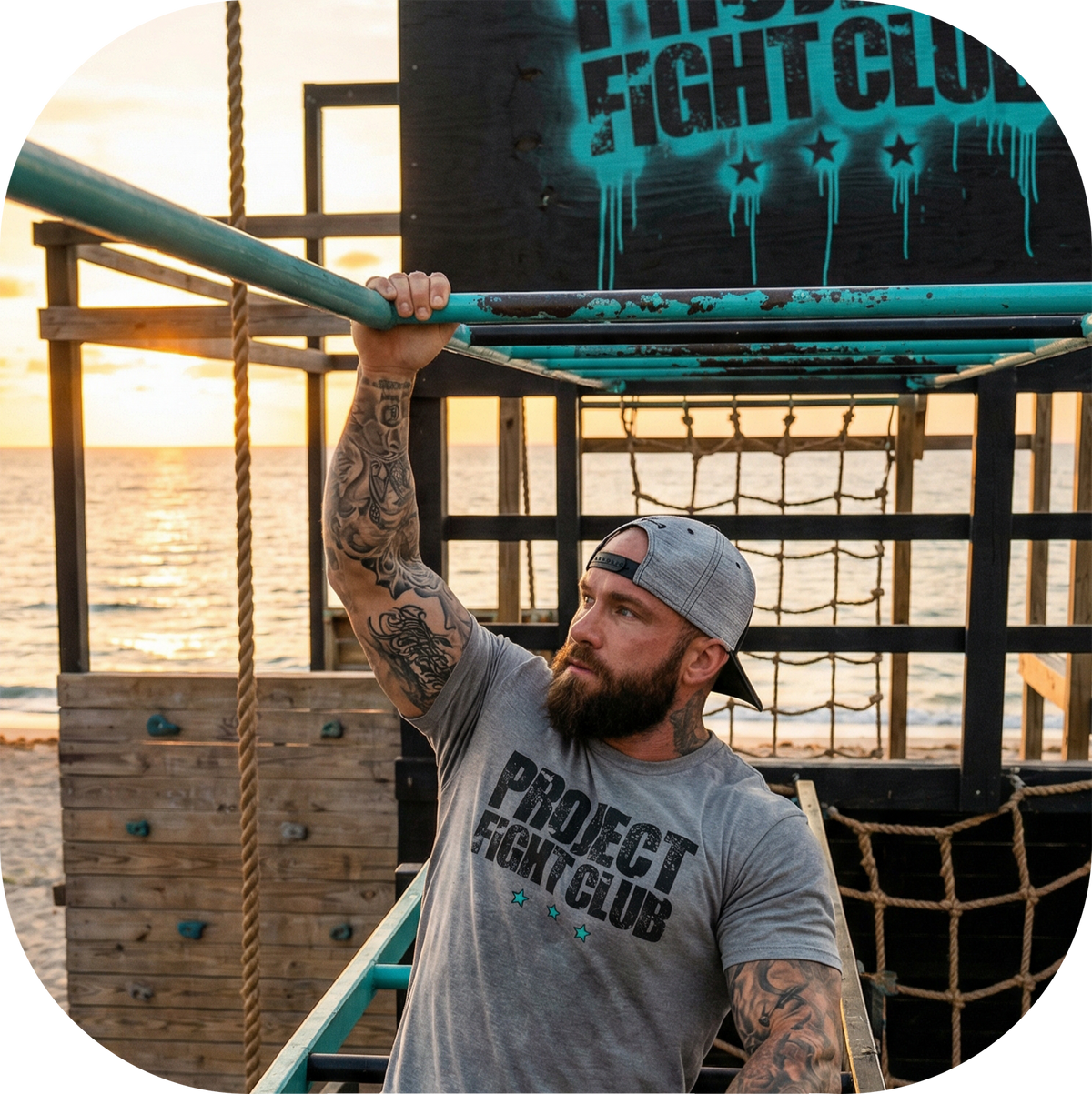 MENS GREY T-SHIRT - FIGHT ADDICTION
