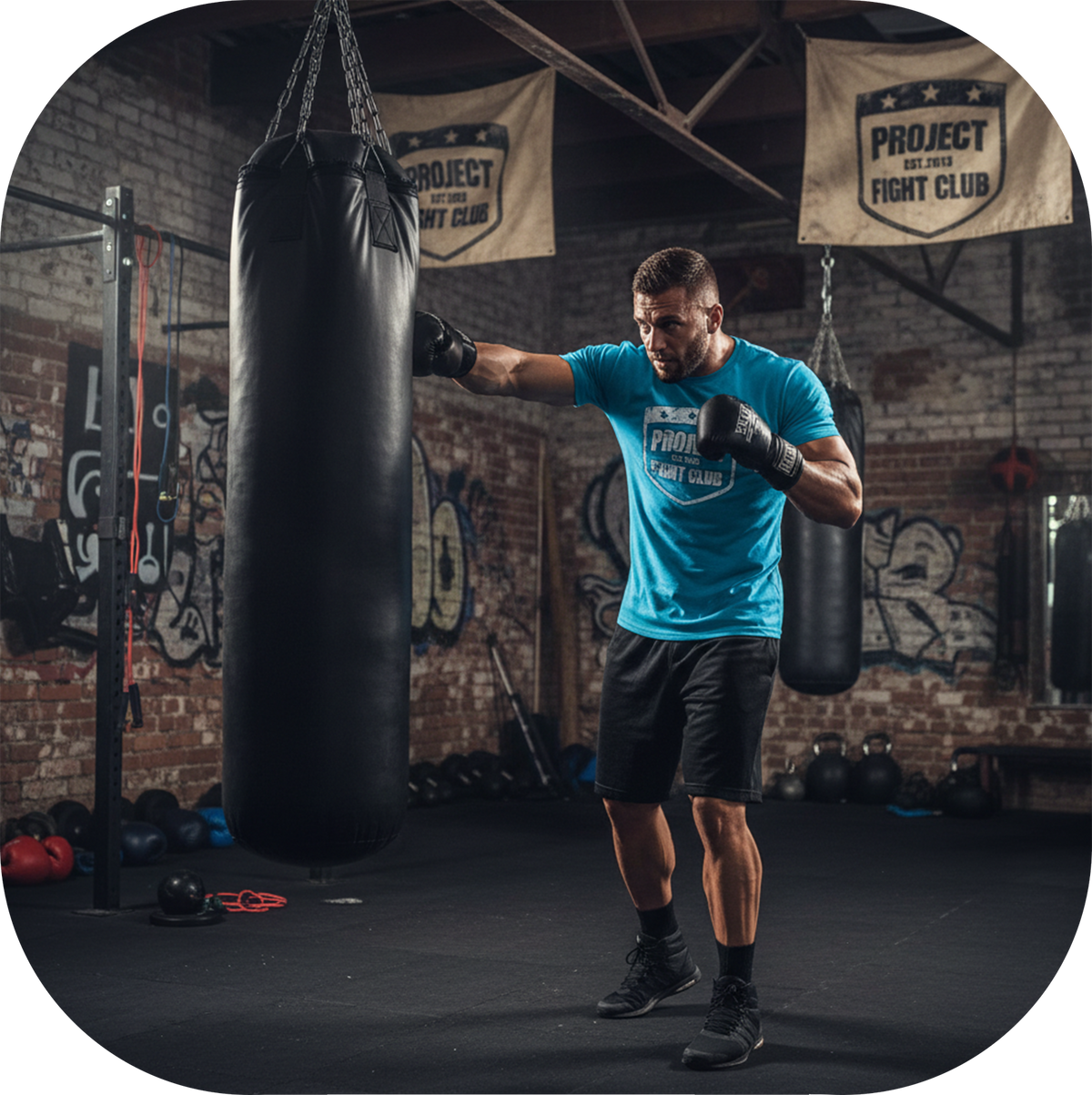MENS TURQUOISE T-SHIRT #2 - FIGHT ADDICTION
