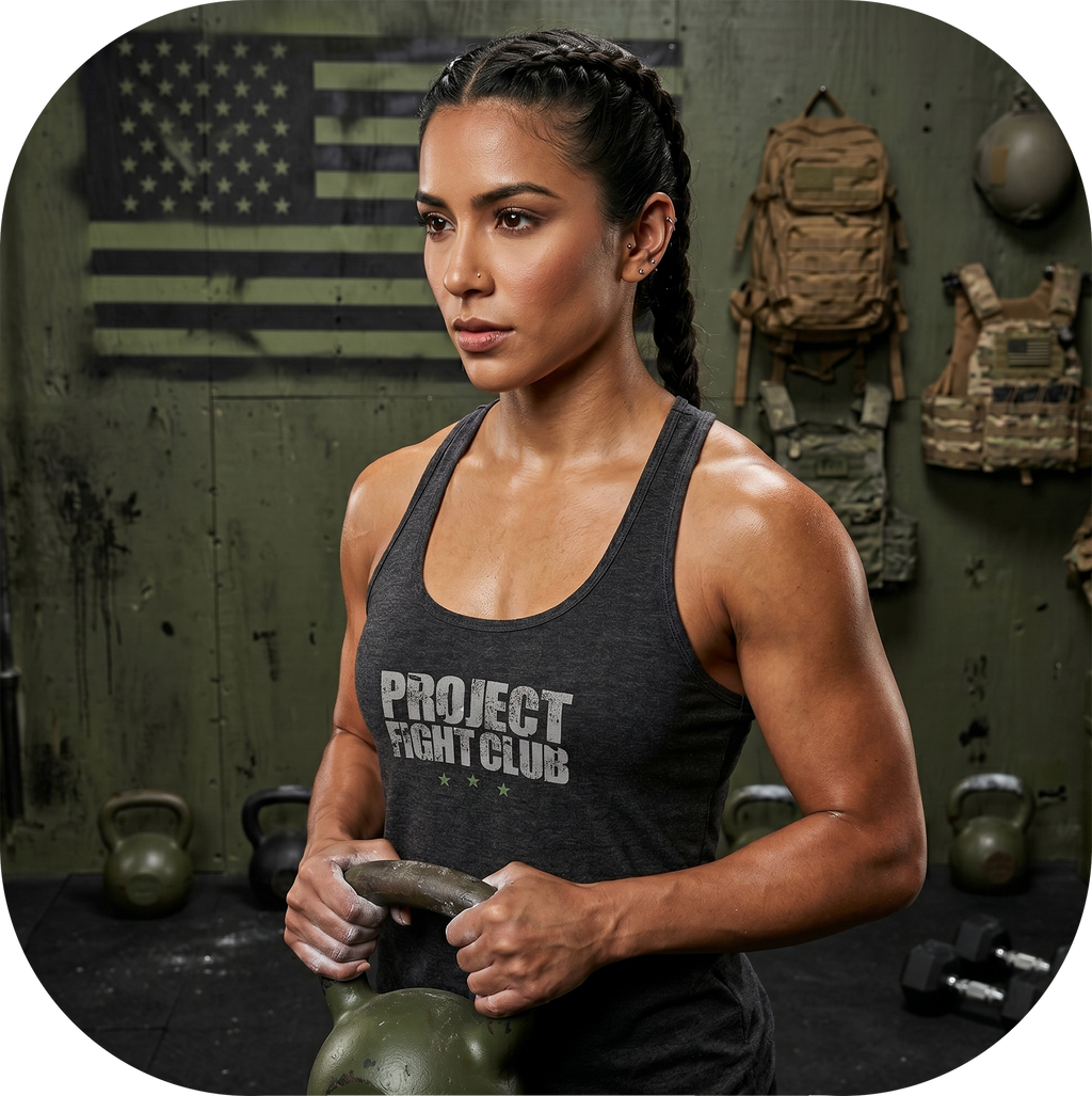 WOMENS DARK GREY RACERBACK TANK 3 - HONOR SOLDIERS & VETERANS