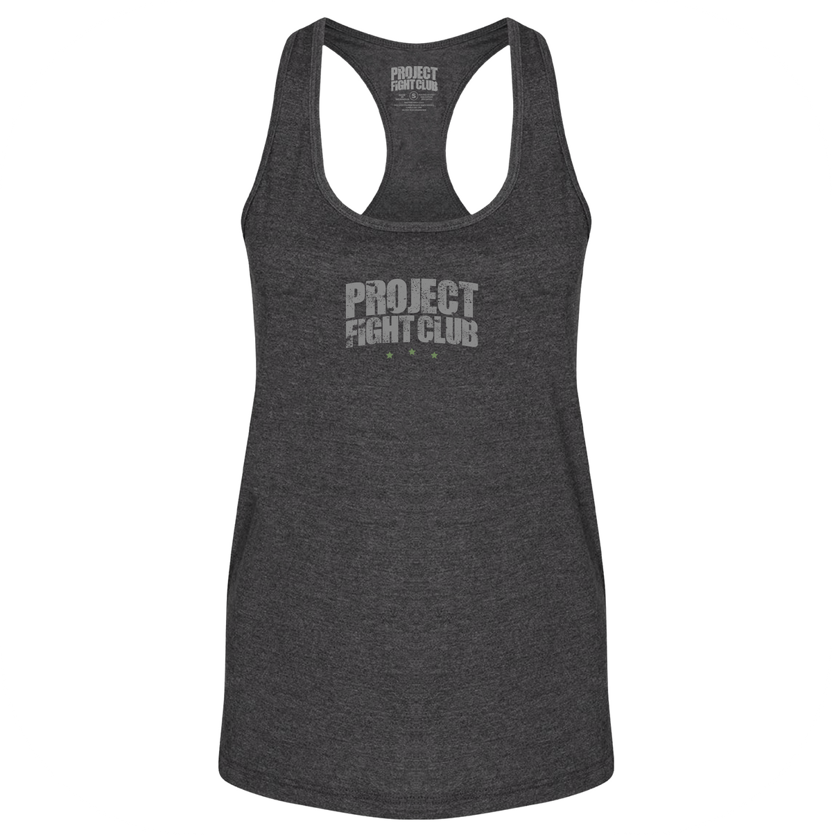 WOMENS DARK GREY RACERBACK TANK 3 - HONOR SOLDIERS & VETERANS