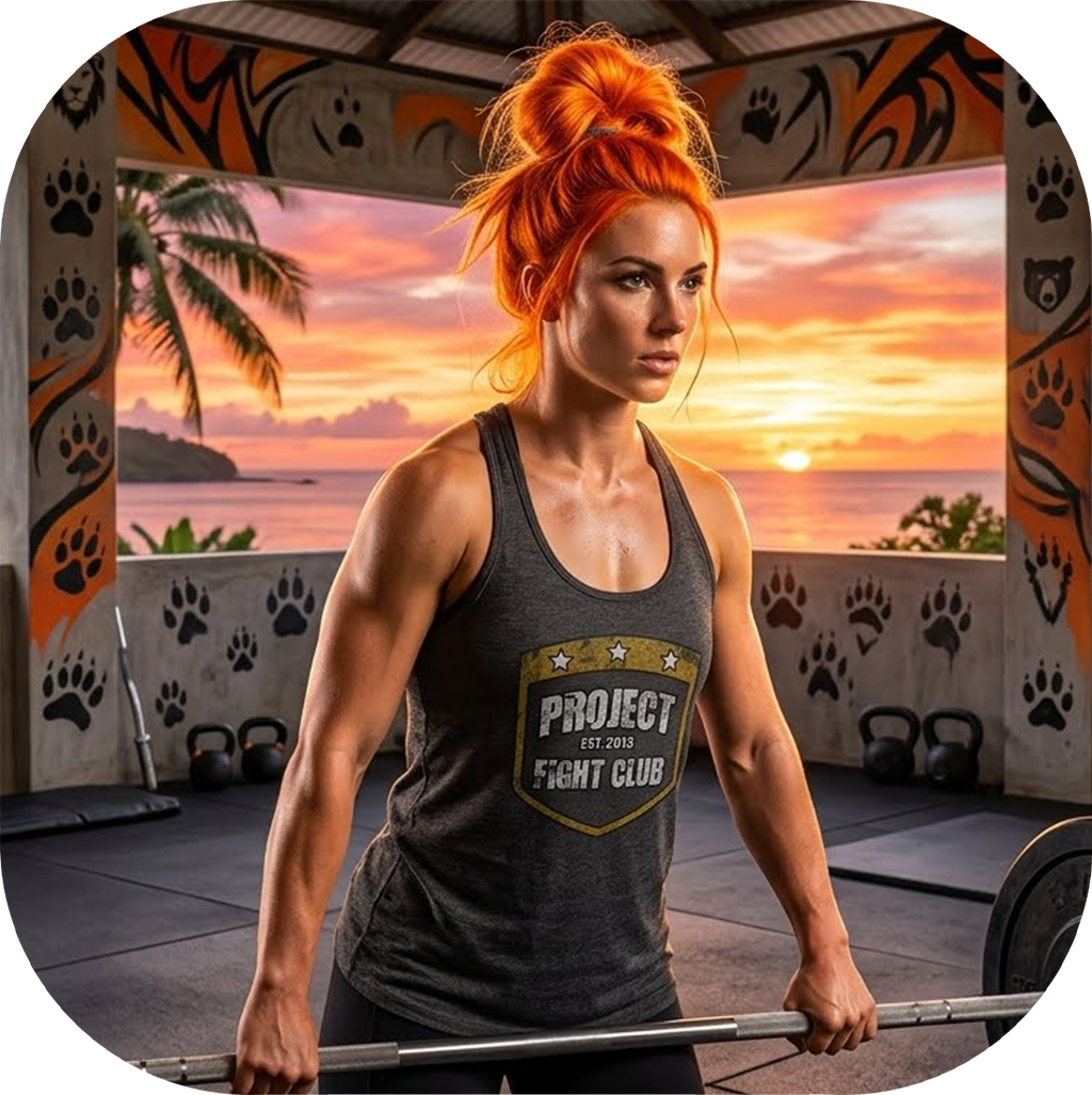 WOMENS DARK GREY RACERBACK TANK - PROTECT ANIMALS & WILDLIFE