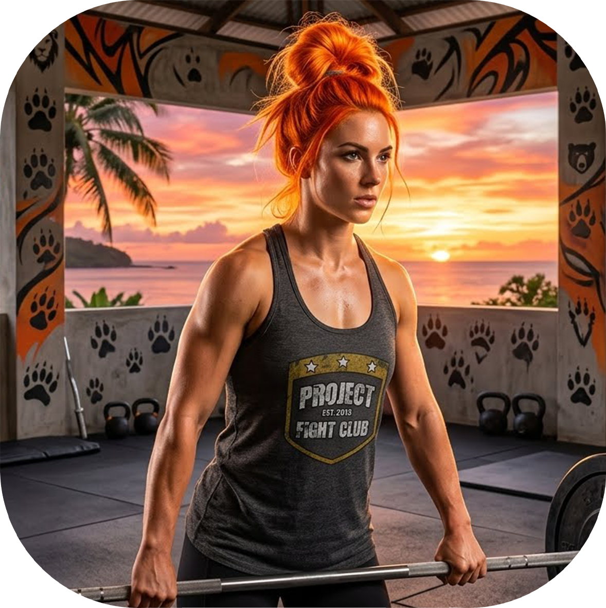 WOMENS DARK GREY RACERBACK TANK - PROTECT ANIMALS & WILDLIFE