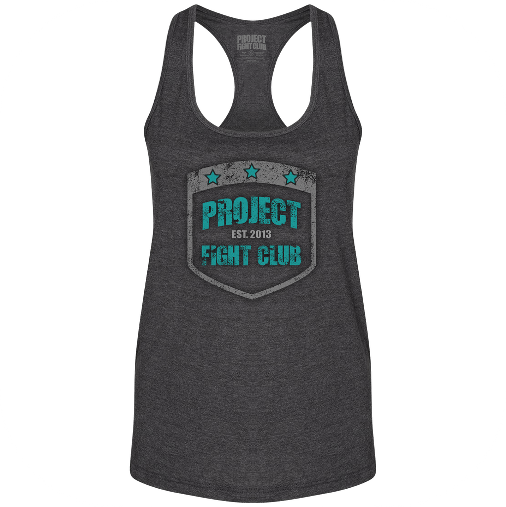 WOMENS DARK GREY RACERBACK TANK #2 - FIGHT ADDICTION