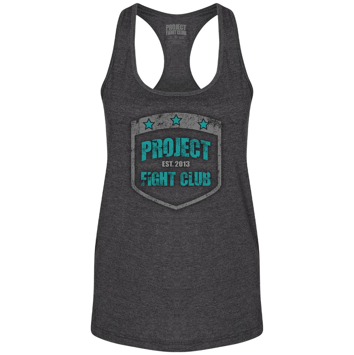 WOMENS DARK GREY RACERBACK TANK #2 - FIGHT ADDICTION