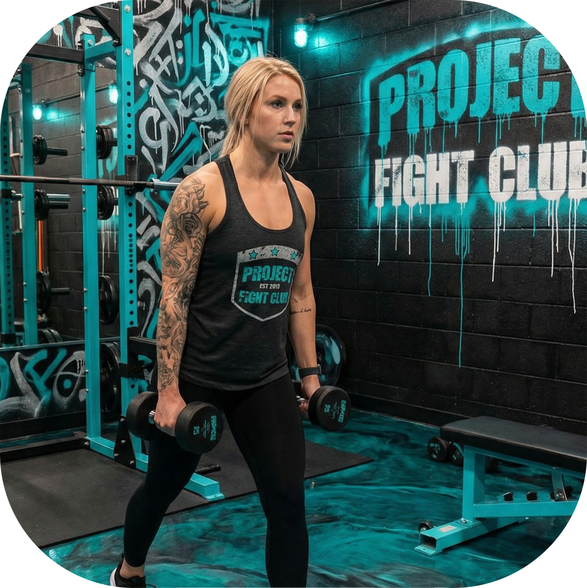WOMENS DARK GREY RACERBACK TANK #2 - FIGHT ADDICTION