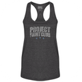WOMENS DARK GREY RACERBACK TANK - SUPPORT POLICE