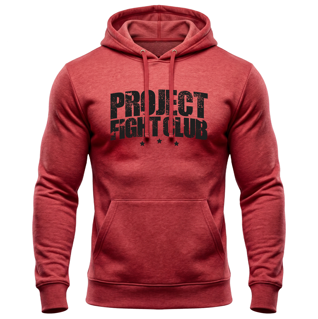 HEATHER RED MIDWEIGHT HOODIE - HONOR FIREFIGHTERS & EMTs