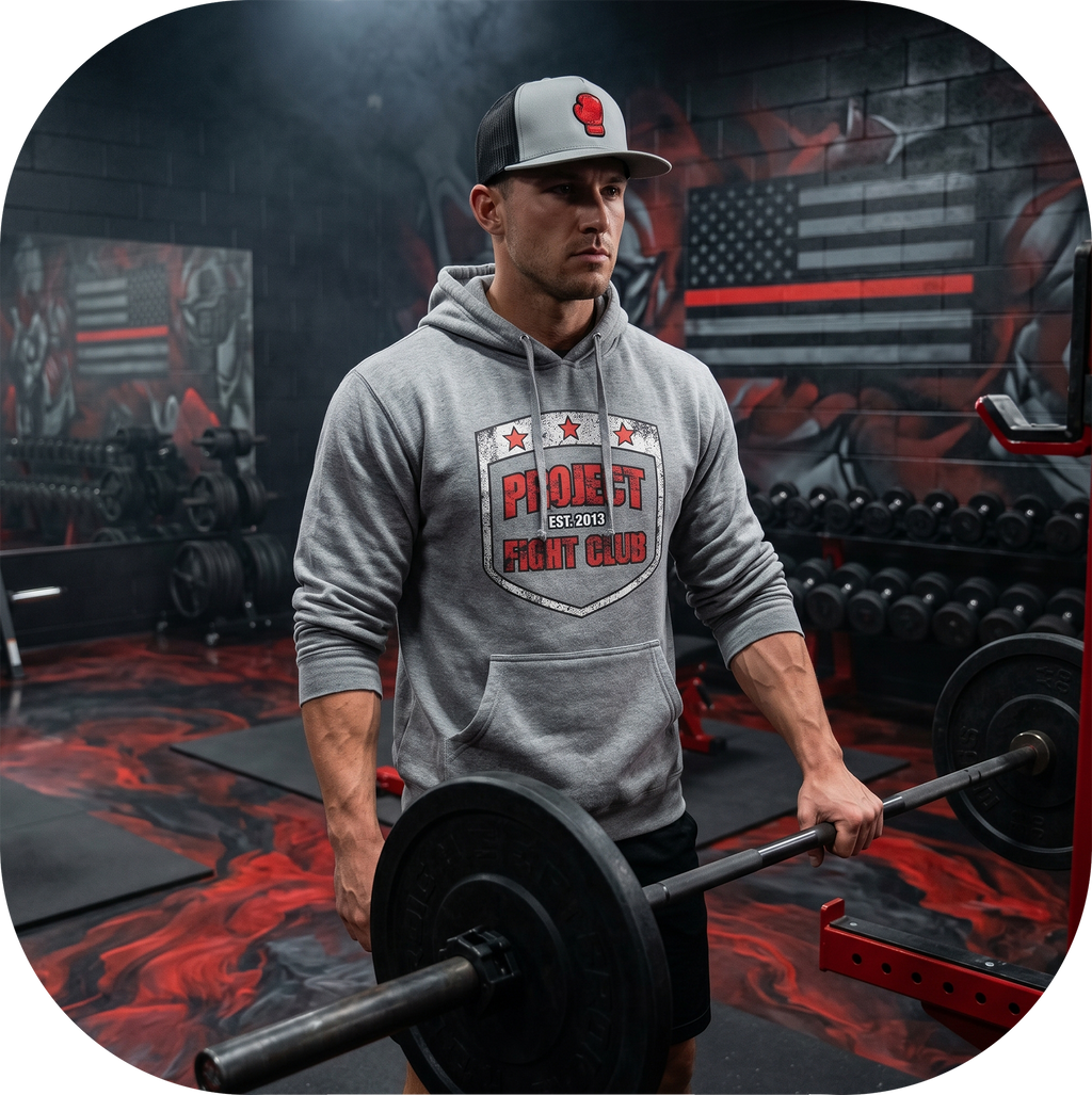 GREY MIDWEIGHT HOODIE 2 - HONOR FIREFIGHTERS & EMTs