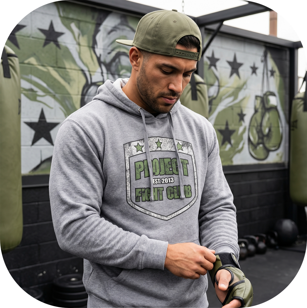GREY MIDWEIGHT HOODIE 2 - HONOR SOLDIERS & VETERANS
