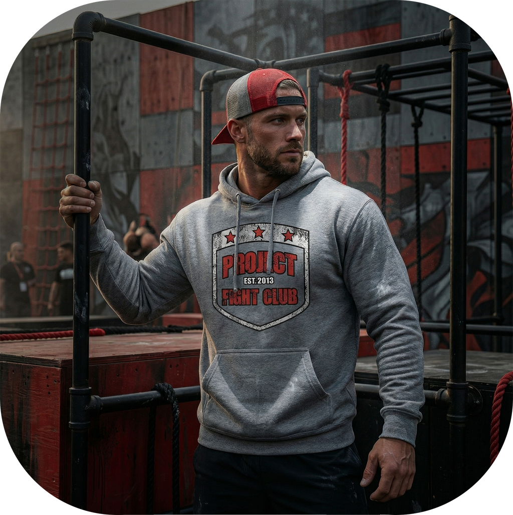 GREY MIDWEIGHT HOODIE 2 - HONOR FIREFIGHTERS & EMTs