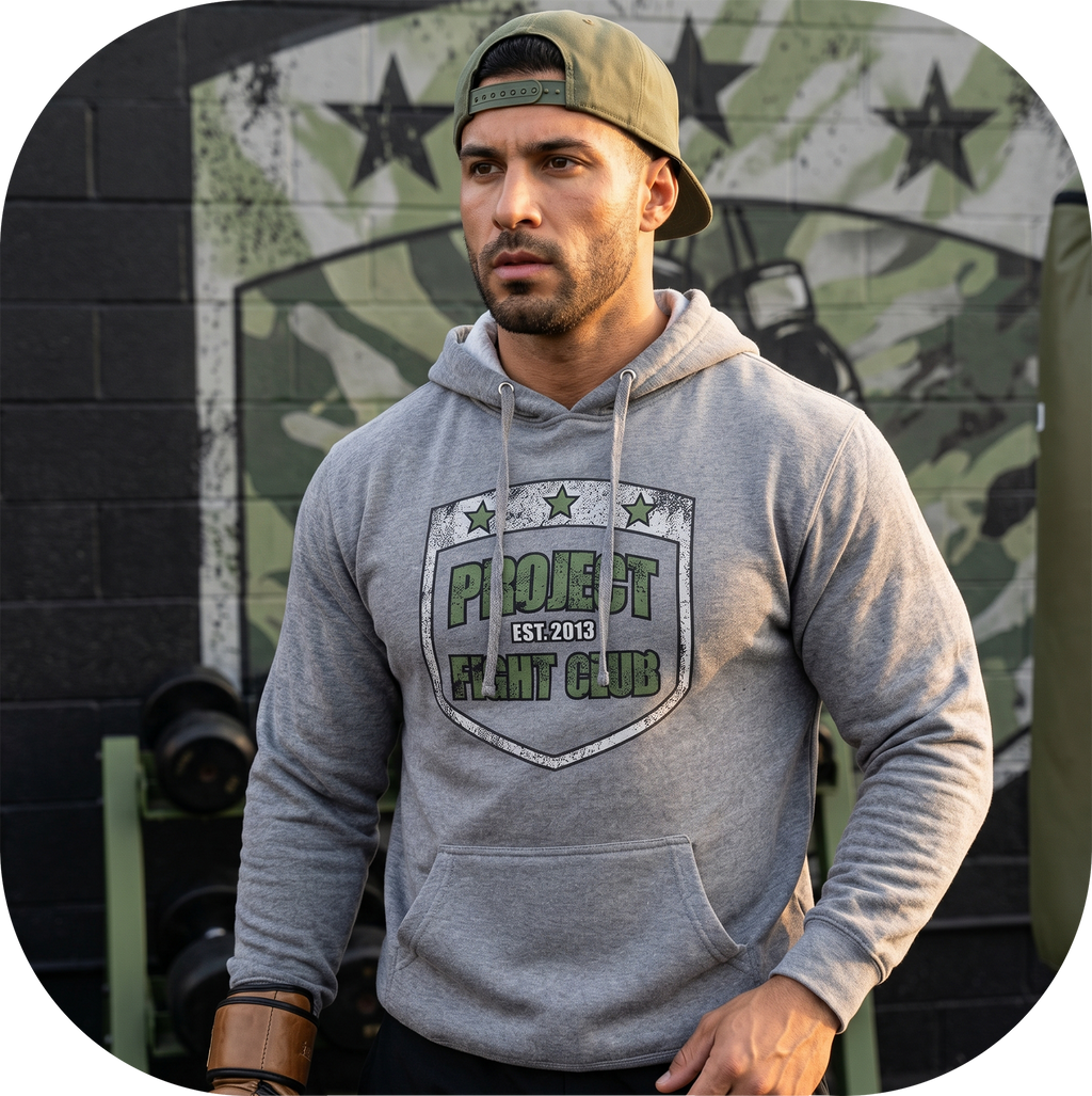 GREY MIDWEIGHT HOODIE 2 - HONOR SOLDIERS & VETERANS