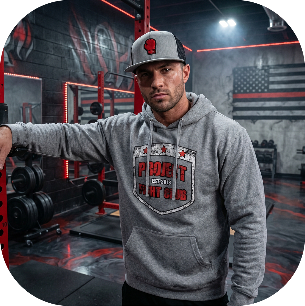 GREY MIDWEIGHT HOODIE 2 - HONOR FIREFIGHTERS & EMTs