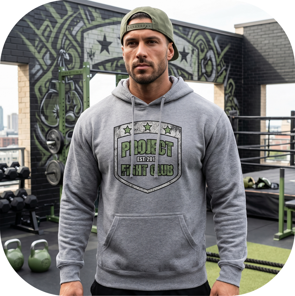 GREY MIDWEIGHT HOODIE 2 - HONOR SOLDIERS & VETERANS