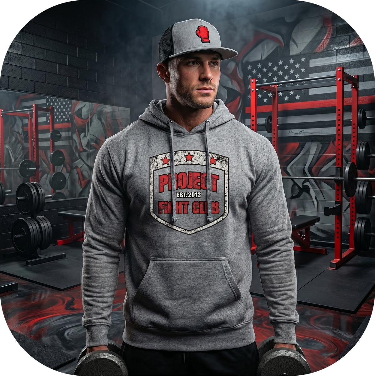 GREY MIDWEIGHT HOODIE 2 - HONOR FIREFIGHTERS & EMTs